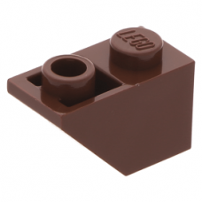 LEGO tetőelem fordított 45°-os 2×1, vörösesbarna (3665)
